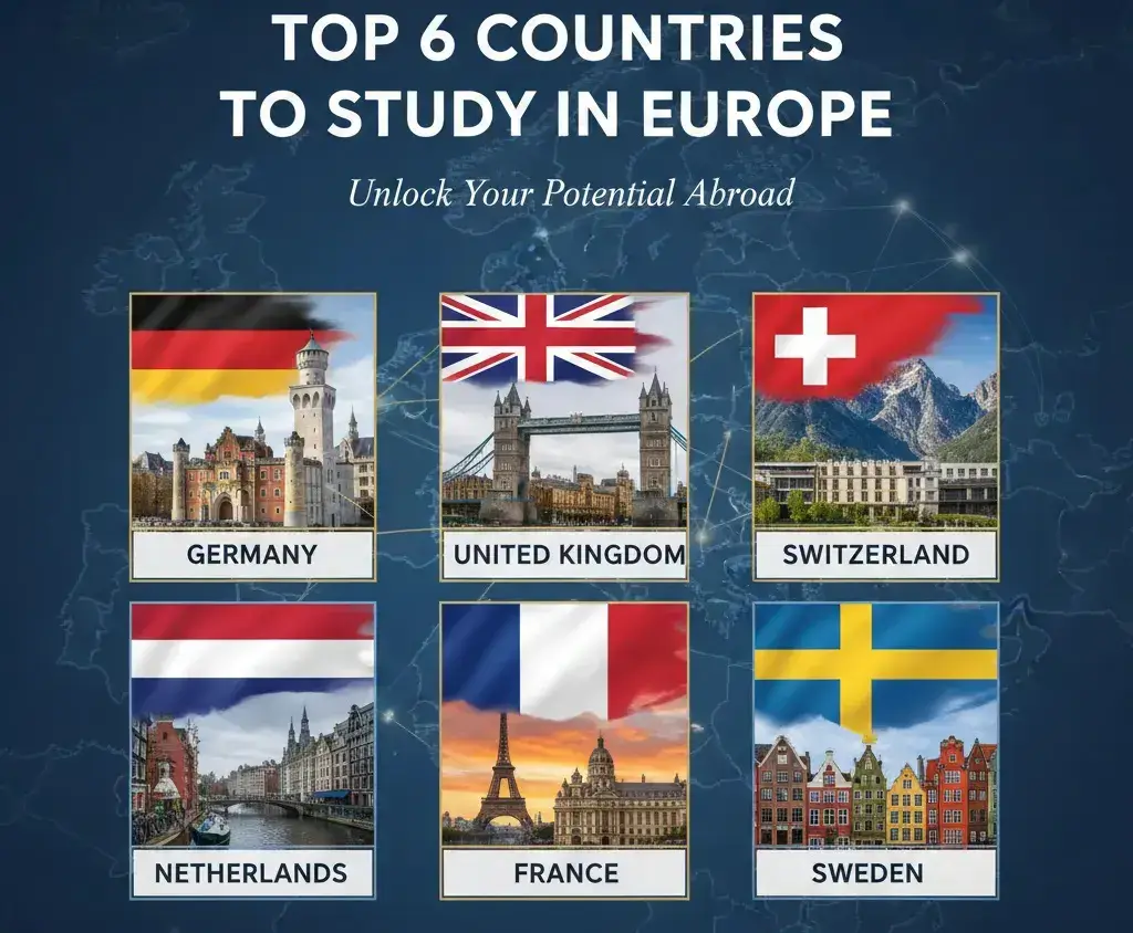 Top 6 Countries to Study in Europe
