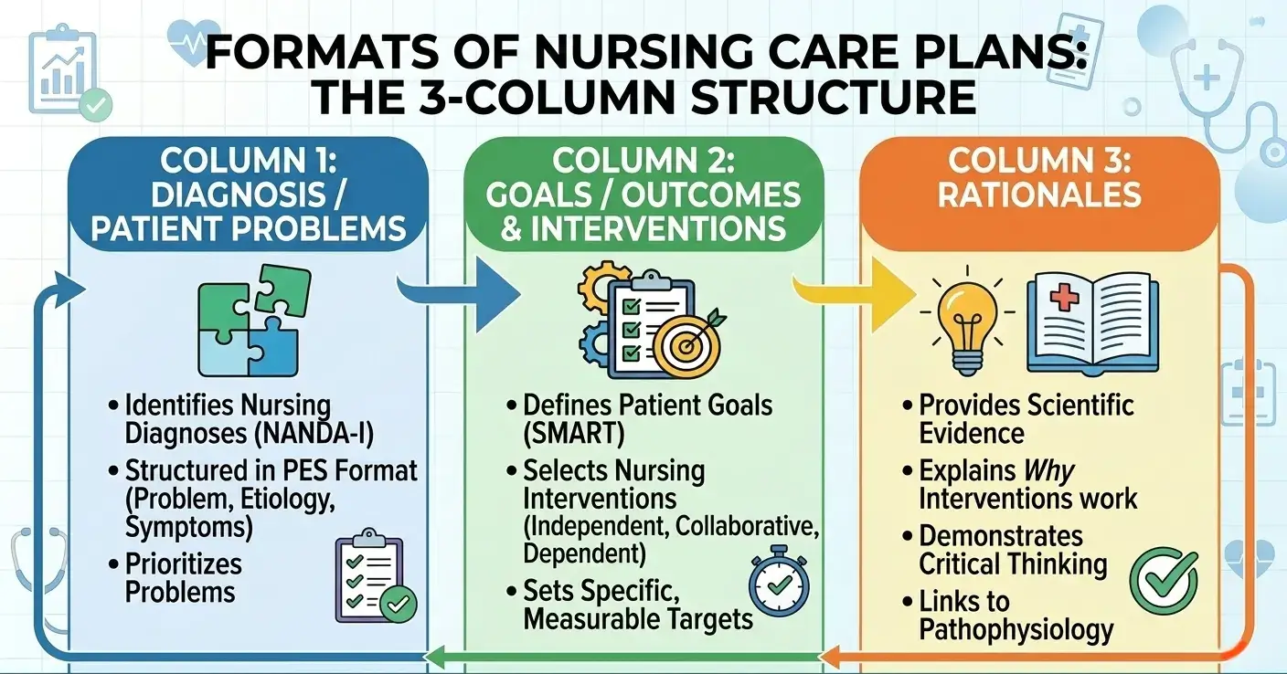 Formats of Nursing Care Plans 3-Column Format