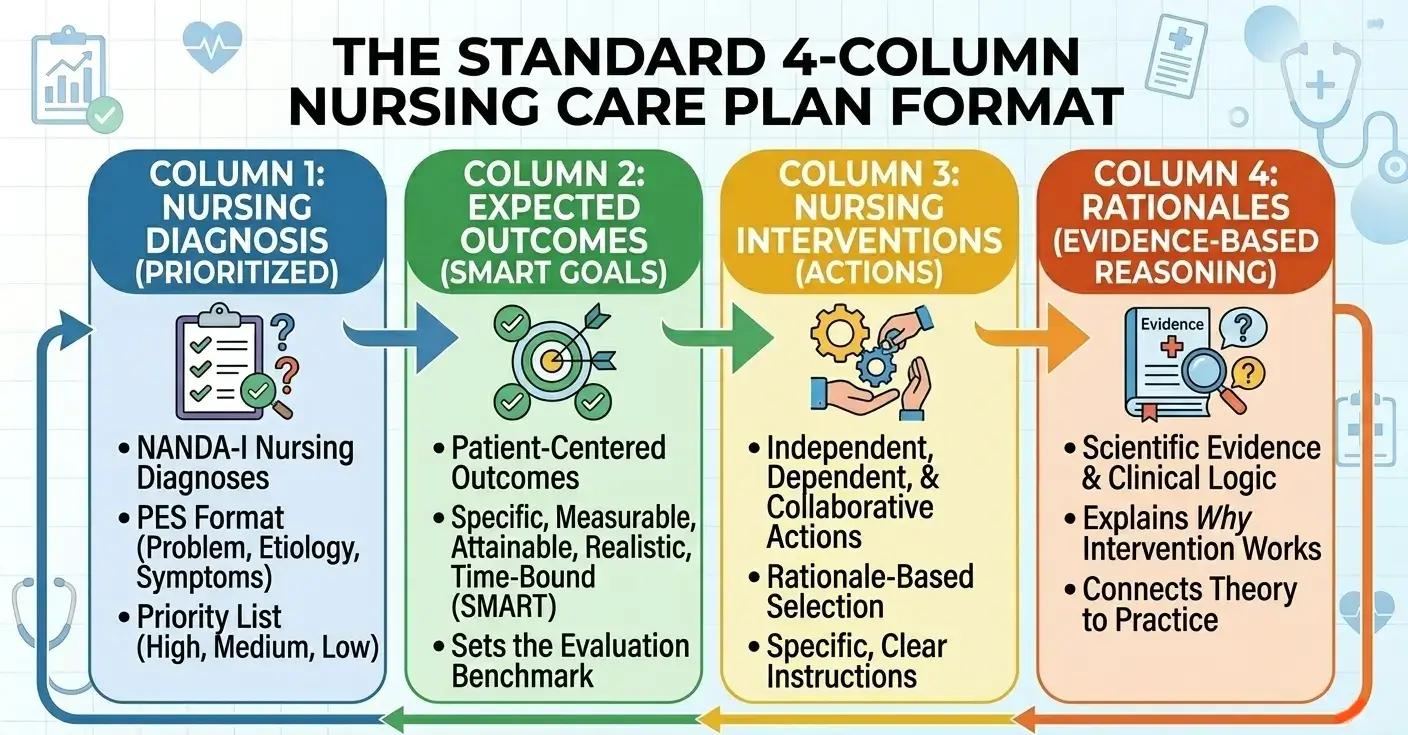 Formats of Nursing Care Plans 4-Column Format