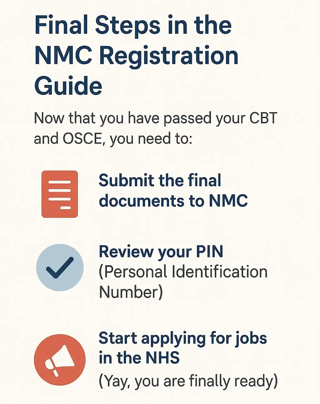 Final Steps in the NMC Registration Guide