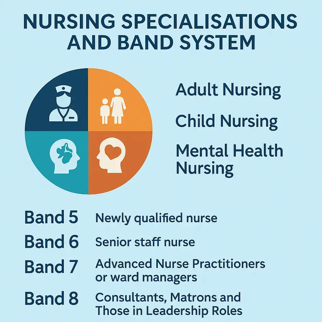Nursing Specialisations and Band System